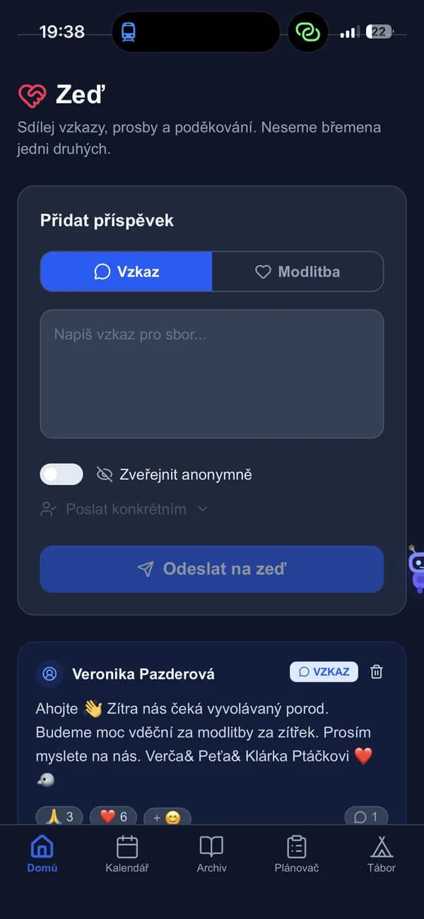 Zeď & modlitby