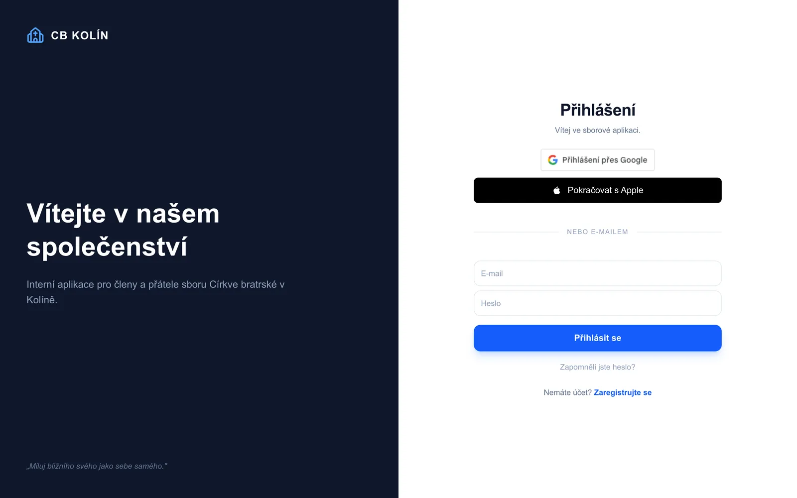 CB Kolín — web