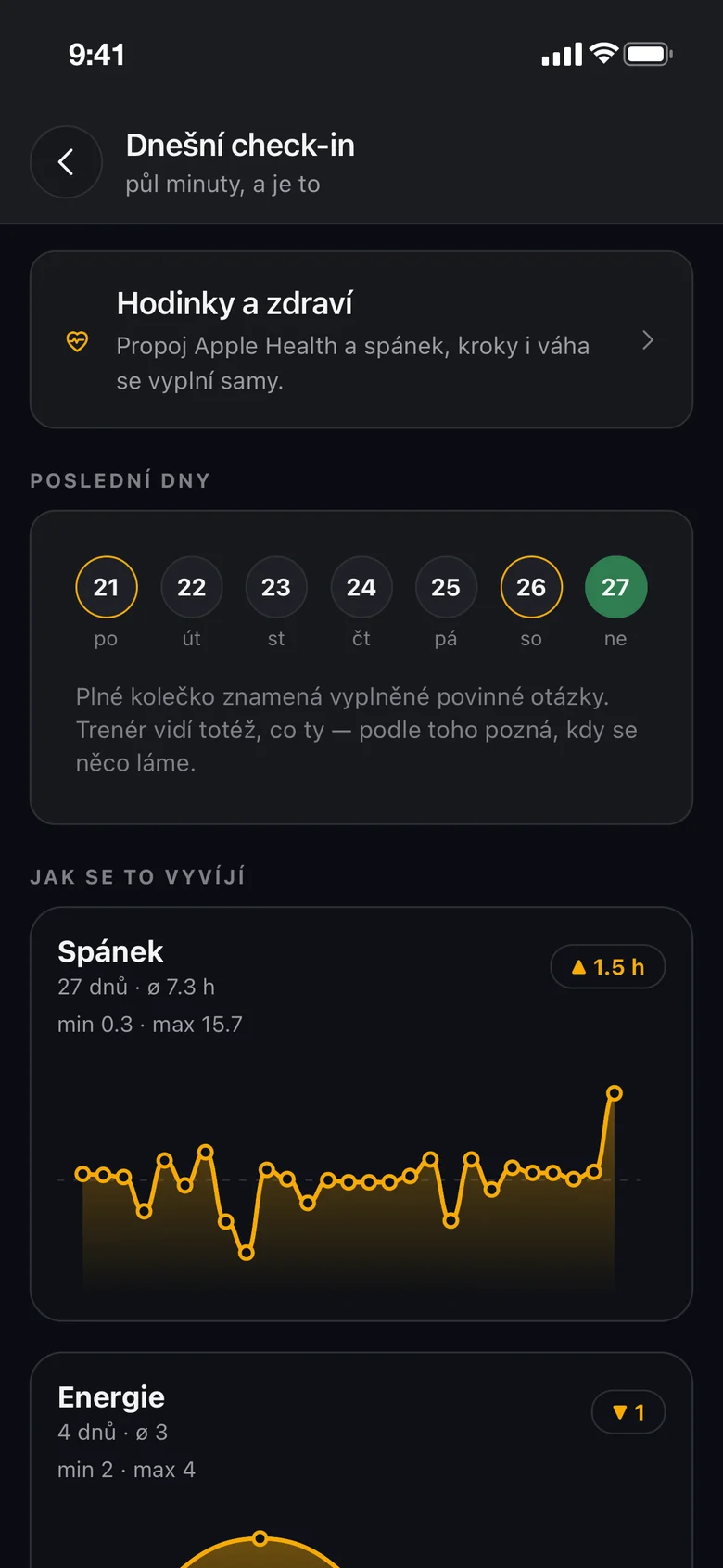 DreamFit — aplikace